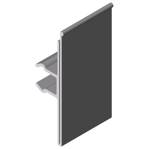 Profilé porte-étiquette 8 40 E, gris/transparent