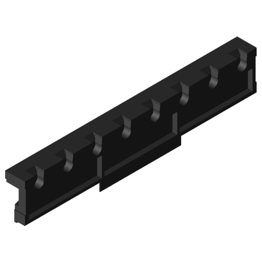 Roller Track 100 D4-12.5 ESD, black similar to RAL 9005