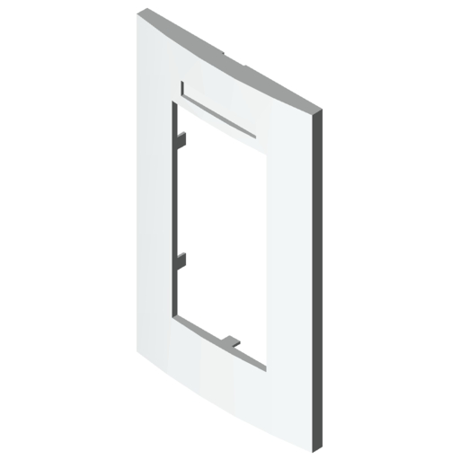 Face Plate M45 2 Gang with Labelling Panel, white, similar to RAL 9010