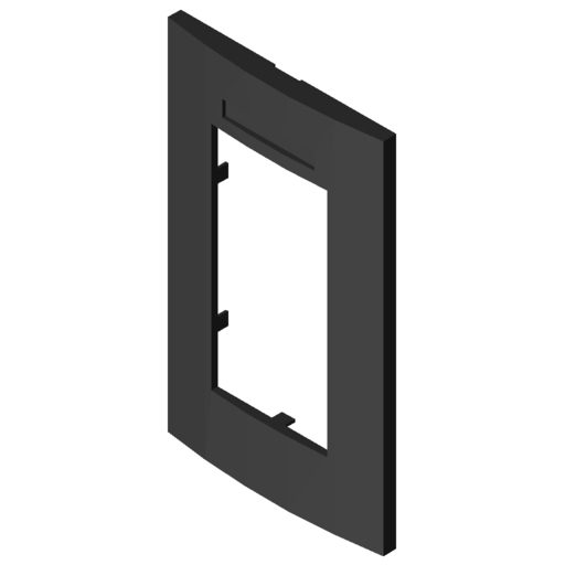 Face Plate M45 2 Gang with Labelling Panel, black grey, similar to RAL 7021