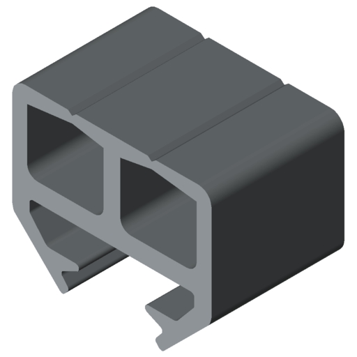 Cable Guide Profile D30, grey similar to RAL 7042