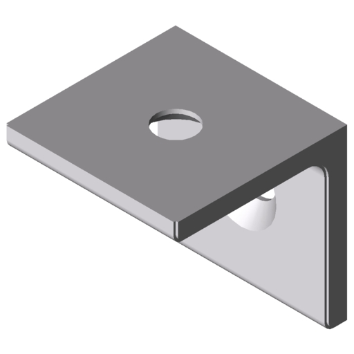 Angle Bracket 8 40 right-angled, white aluminium, similar to RAL 9006