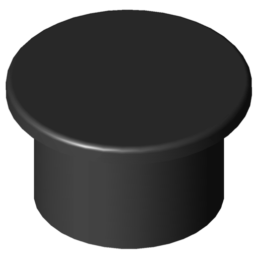 Cap, Profile Tube D40/D30 ESD, black similar to RAL 9005