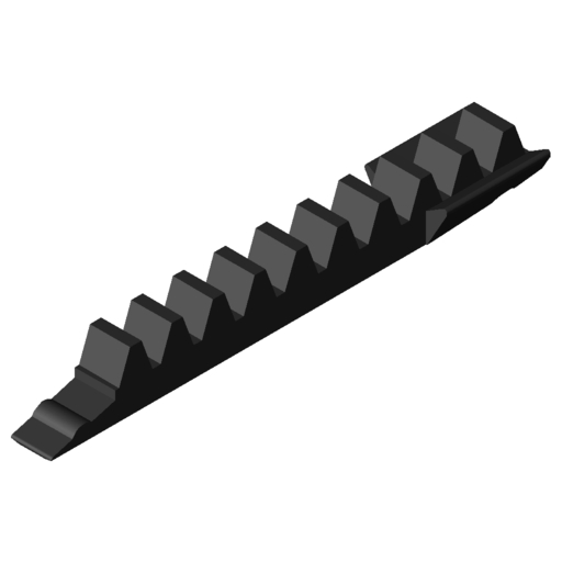Listwa zębata 8, segment 80 K, kolor czarny