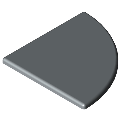 Cap X 8 R40-90°, grey similar to RAL 7042