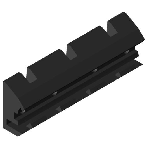 Support palier D30 100 D5-33 ESD, noir semblable RAL 9005