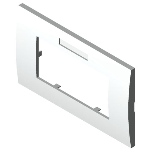 Face Plate M45 2 Gang with Labelling Panel, Horizontal, white, similar to RAL 9010