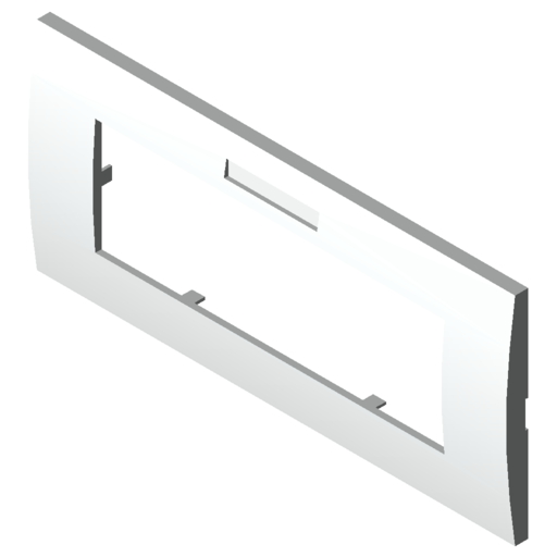 Face Plate M45 3 Gang with Labelling Panel, Horizontal, white, similar to RAL 9010