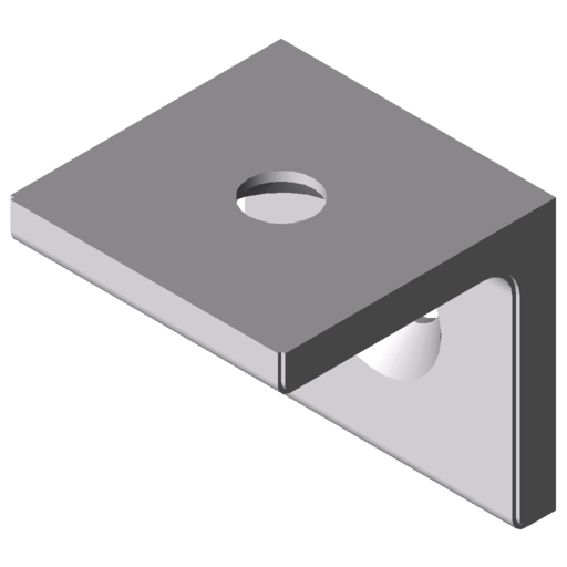 Angle Bracket 6 30 right-angled, white aluminium, similar to RAL 9006