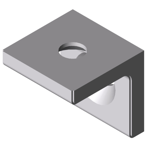 Angle Bracket 5 20 right-angled, white aluminium, similar to RAL 9006