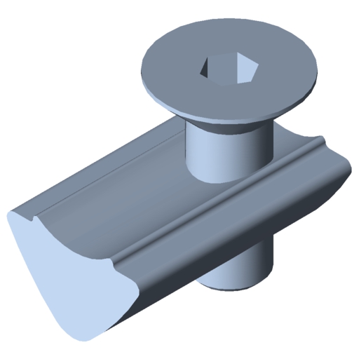 Kit unión 6 3-5 mm con tornillo avellanado M5