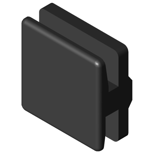 Semi-Open Fronted Box Holder 8, black similar to RAL 9005