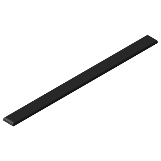 Cap, Groove Plate Profile 8 200x14, black similar to RAL 9005