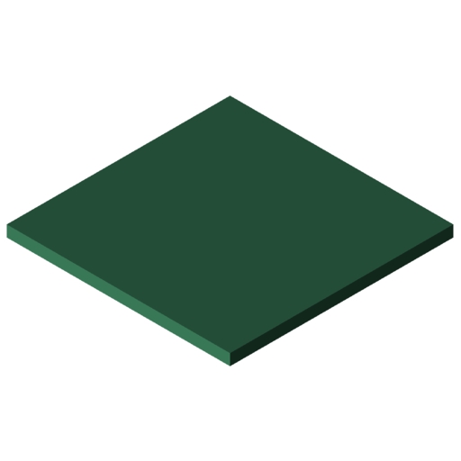 Placa resina celulósica 10mm, verde, similar al RAL 6011