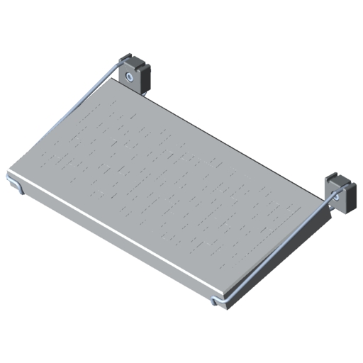 Tray 8 Tool Block 320x160, grey similar to RAL 7042