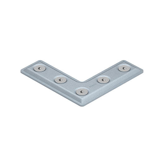 Knotenblechsatz 8 40 120x120 -90° L