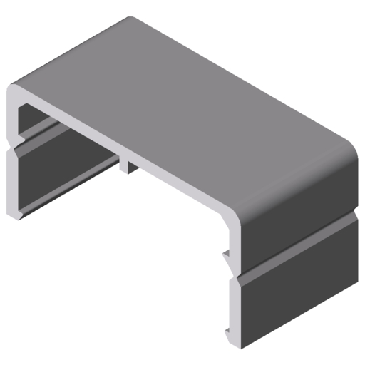Universal Holder 8 K, Cover Profile 40x20, grey similar to RAL 7042
