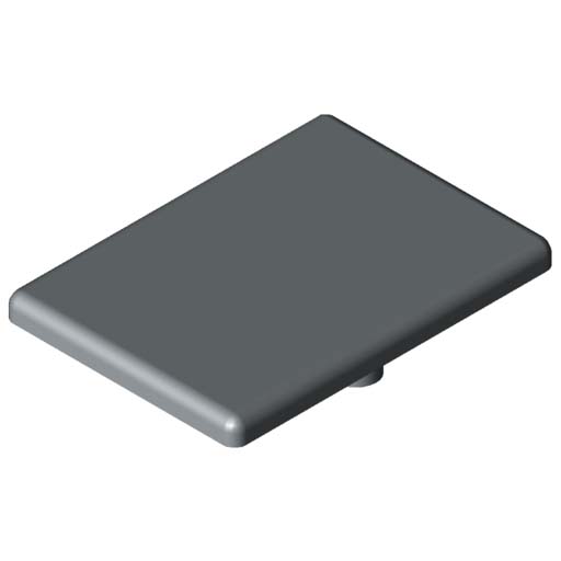 Angle Bracket Cap 8 80x80x80, grey similar to RAL 7042