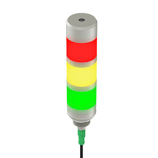 Lampada di segnalazione IO-Link RGB con cicalino, 3 segmenti