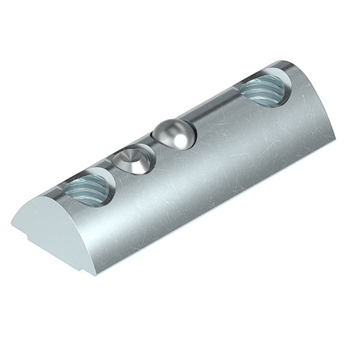 T-Slot Nut F 8 St 2xM6-36, bright zinc-plated (0.0.723.10)