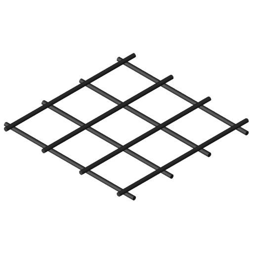 Griglia acciaio 3,8mm 40x40, nero (0.0.724.33)