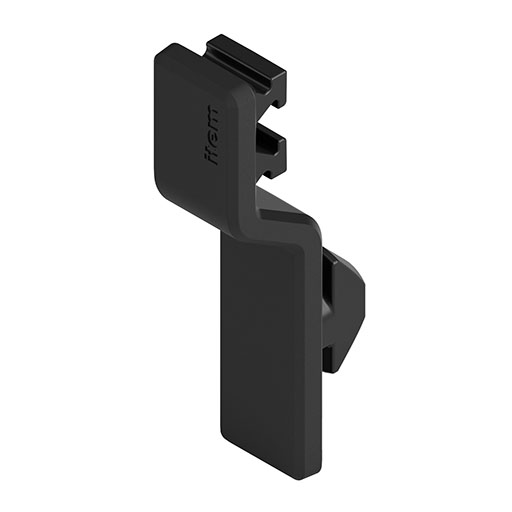 Railing Holder 8 K, black similar to RAL 9005