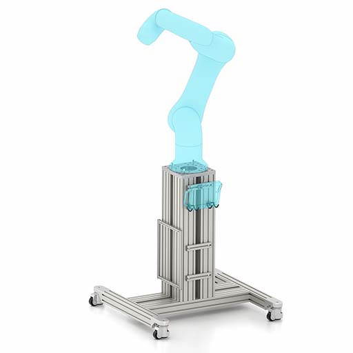 Robust robot column for mobile use