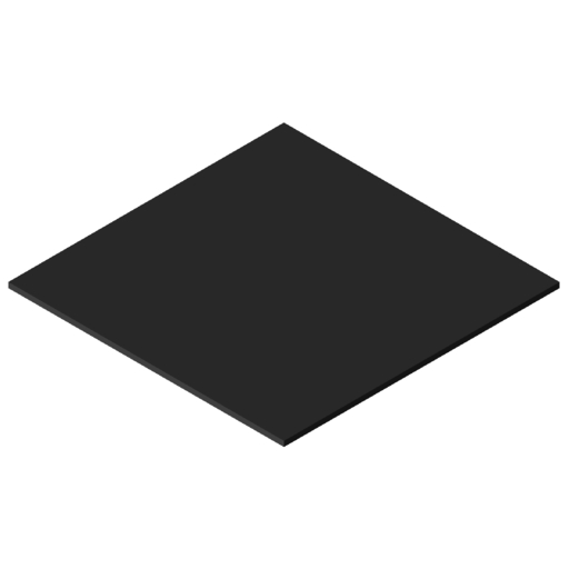 Plastic 6mm, black, similar to RAL 9017