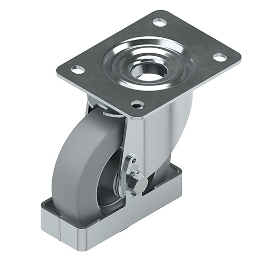 Castor D125 PU swivel 140x110 FS ESD