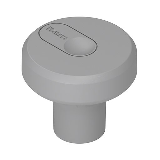 Grip Knob Pi D32 M6 PA, grey similar to RAL 7042