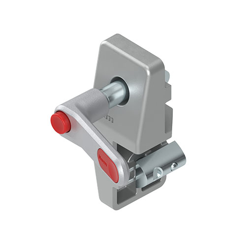 Transverse-Fastening Set 8 with Clamp Lever, left, white aluminium, similar to RAL 9006