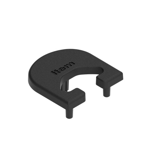 Cap, Double Profile Tube 8 D30-32.5 ESD, black similar to RAL 9005
