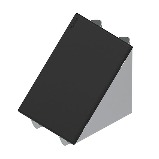 Angle Bracket Set 8 80x80x80 with black cap