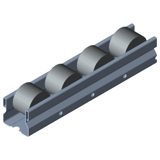 Roller Conveyor St D30 T1, grey similar to RAL 7042