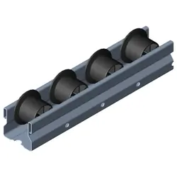 Roller Conveyor St D30 T1 ESD with Flanged Wheel, black similar to RAL 9005
