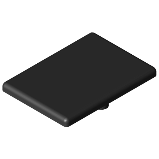 Angle Bracket Cap 8 80x80x80, black