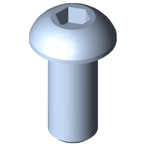 Button-Head Screw M8x18, bright zinc-plated