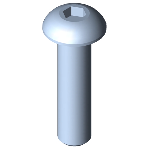 Button-Head Screw M4x16, bright zinc-plated