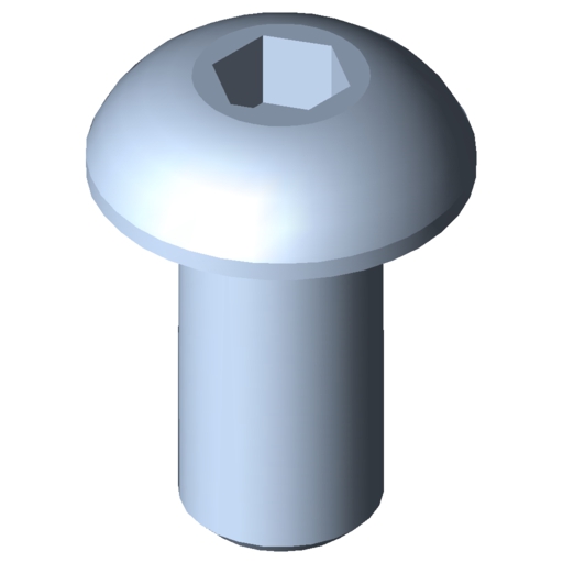 Button-Head Screw M5x10, bright zinc-plated