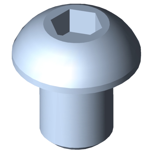 Button-Head Screw M8x10, bright zinc-plated