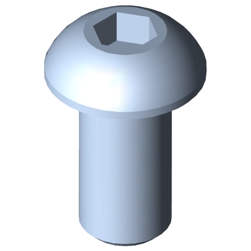 Button-Head Screw M8x16, bright zinc-plated