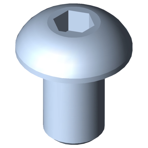 Button-Head Screw M5x8, bright zinc-plated