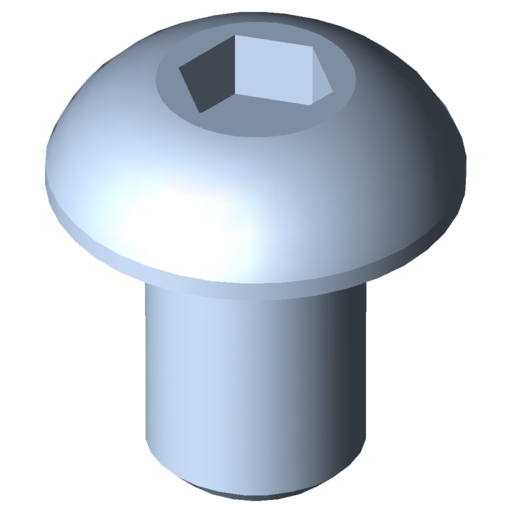 Button-Head Screw M4x6, bright zinc-plated