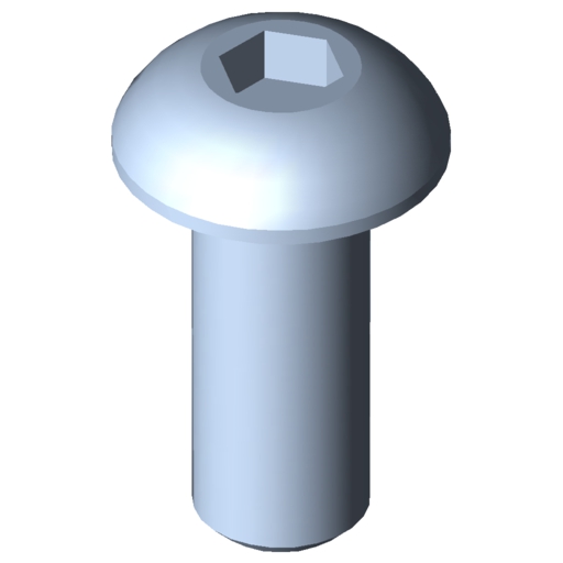 Button-Head Screw M4x10, bright zinc-plated