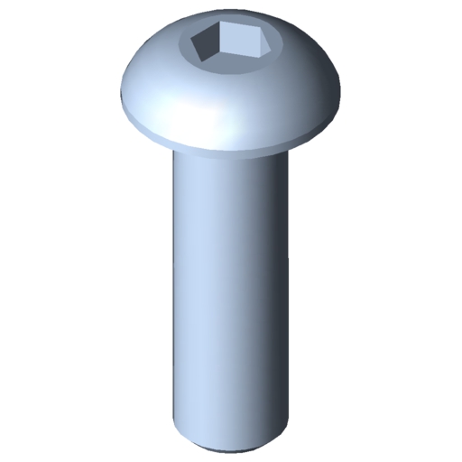 Button-Head Screw M4x14, bright zinc-plated