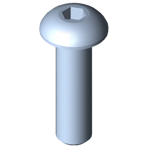 Button-Head Screw M5x18, bright zinc-plated