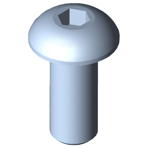 Button-Head Screw M5x12, bright zinc-plated