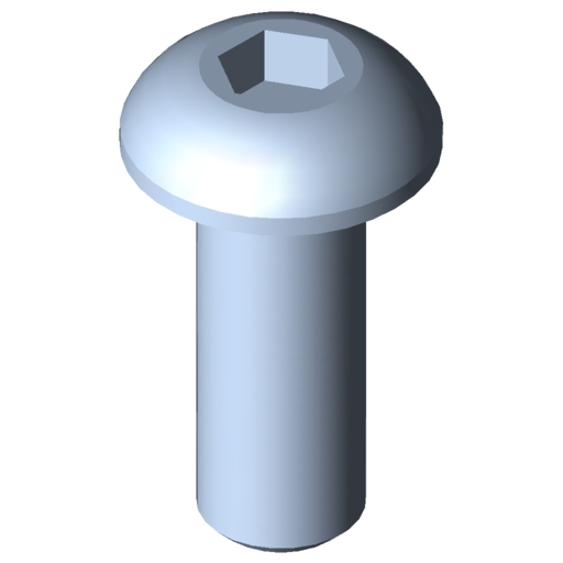 Button-Head Screw M3x8, bright zinc-plated