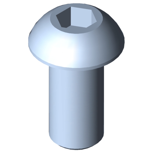 Button-Head Screw M12x25, bright zinc-plated