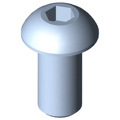 Button-Head Screw M10x20, bright zinc-plated
